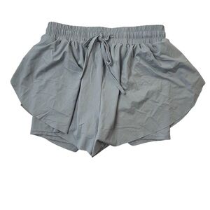 Altar’d State Revival Women's M Blue Gray Flowy Athletic Shorts Butterfly Style